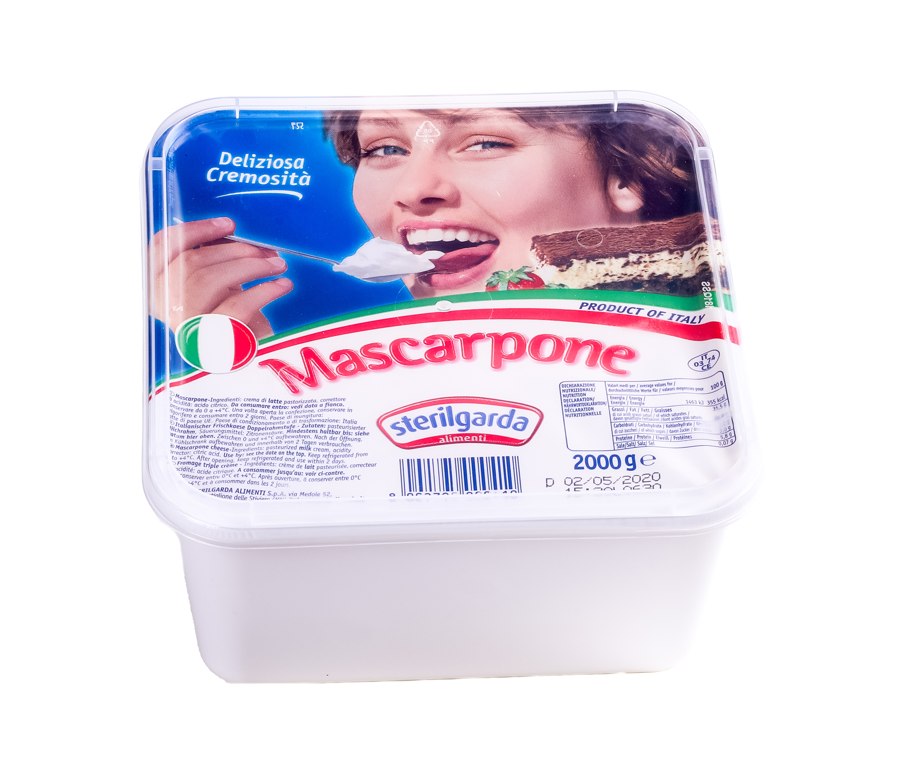 10332 Mascarpone Sterilgarda bak 2 kilo