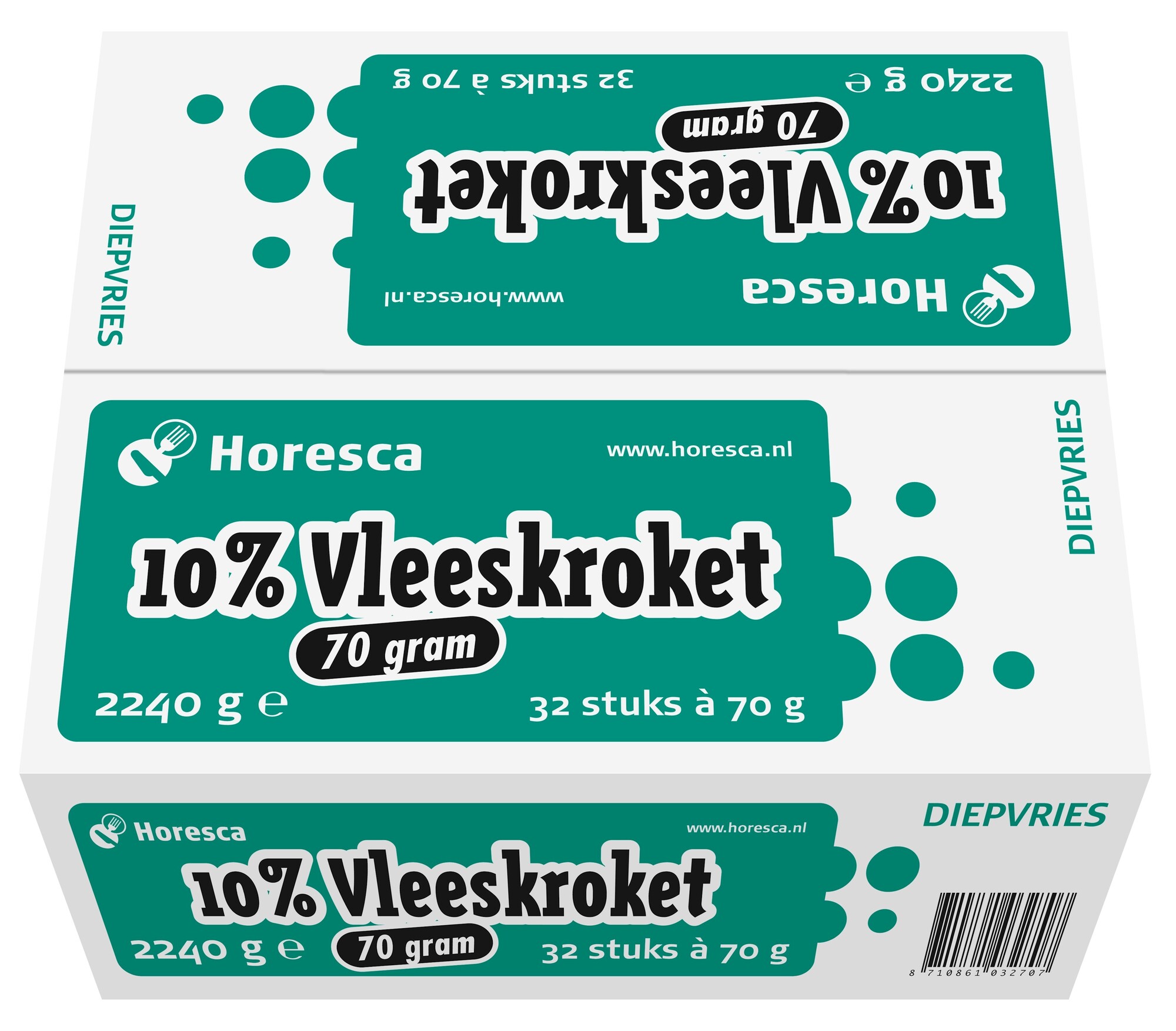 33528 Vleeskroketten 10% 32x70 gram