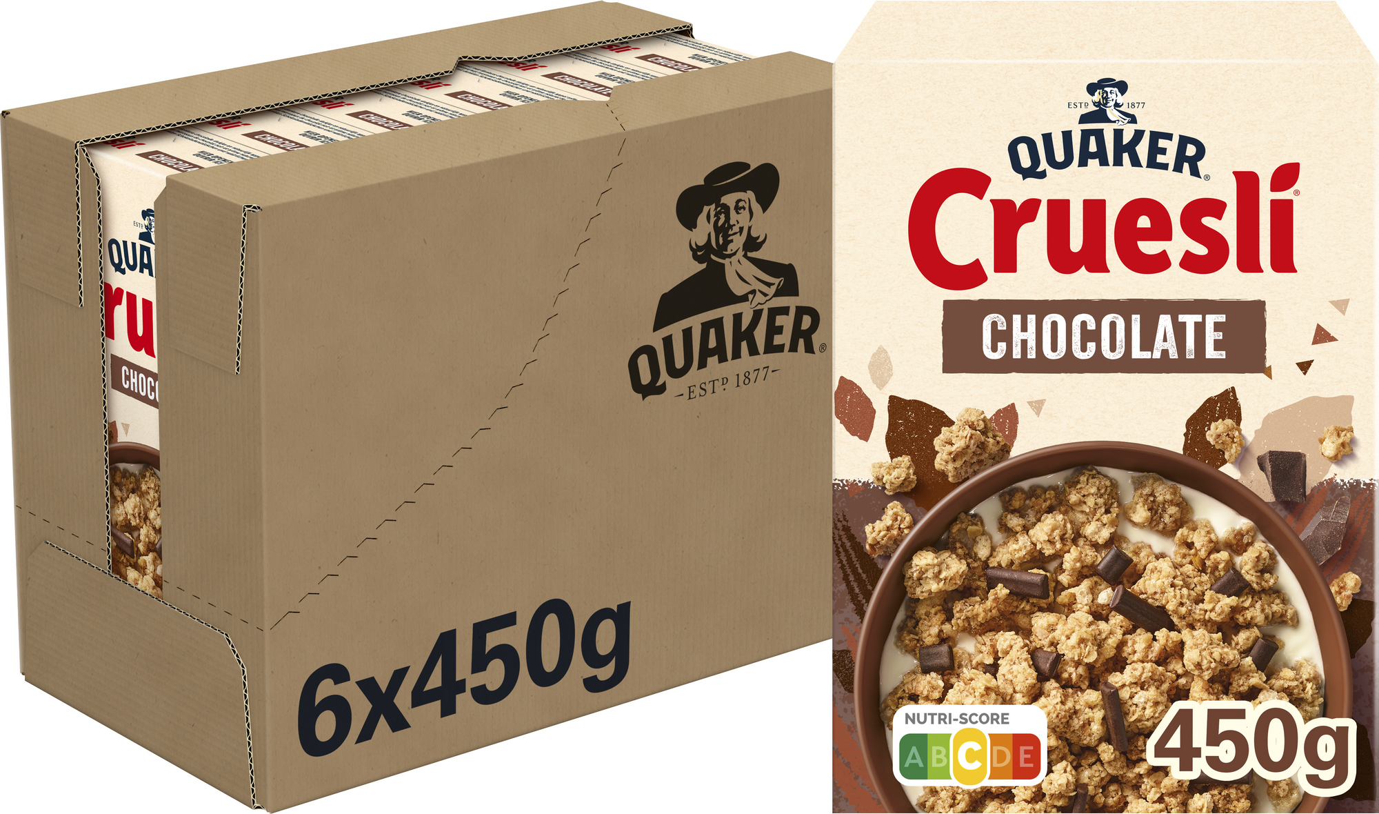 40018 Cruesli chocolade 6x450 gr