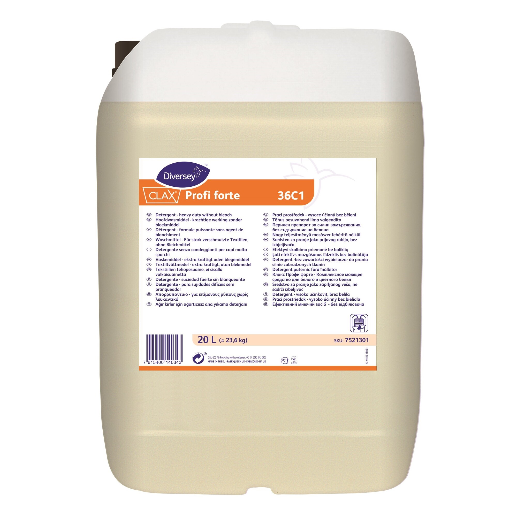 54074 Clax profi forte 36c1 wasmiddel 20ltr