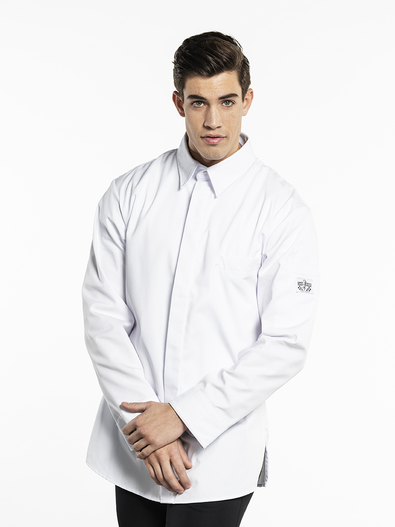 63398 Chef shirt white maat l