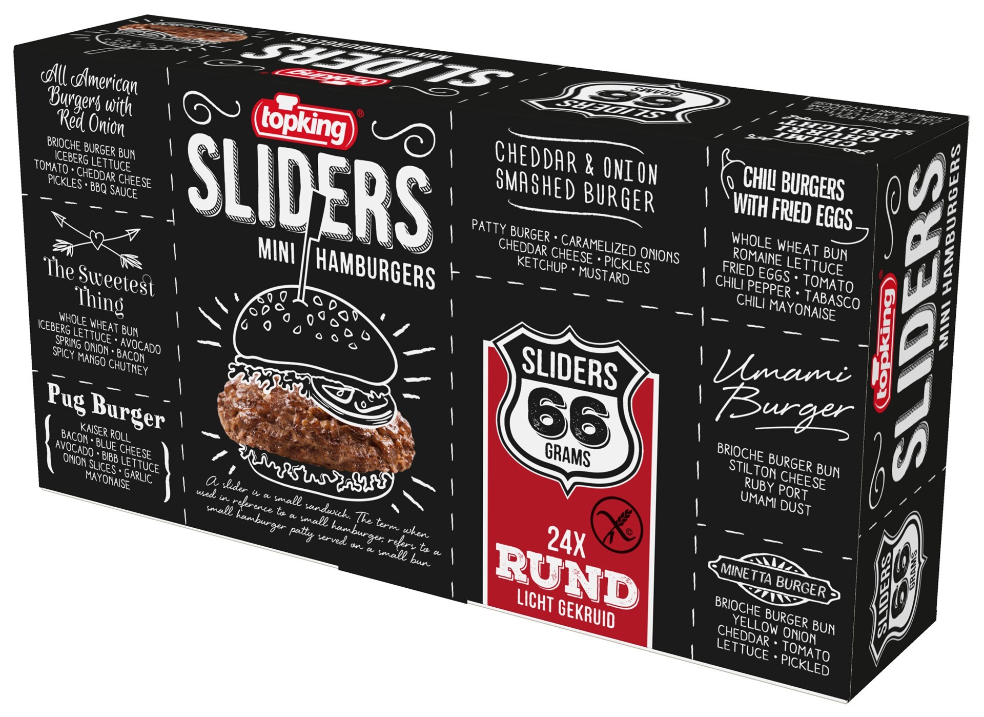 63750 Runder mini-hamburgers sliders 24x66 gr