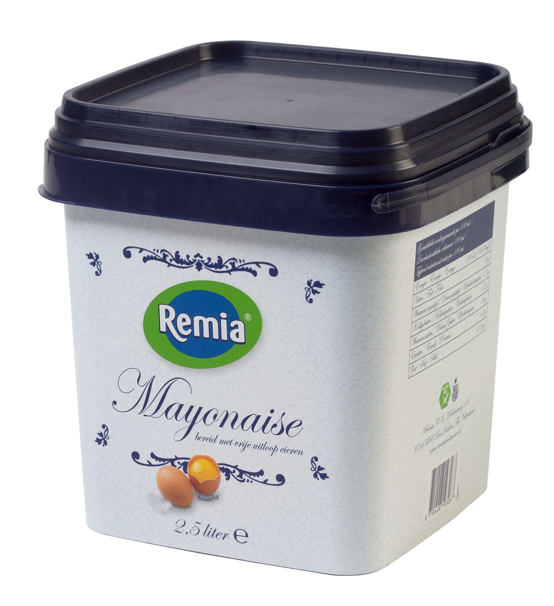 641 Mayonaise emmer vierkant 1x2,50 ltr