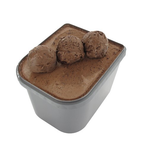 64671 Chocolade roomijs glad (5762) 2x2,50 ltr