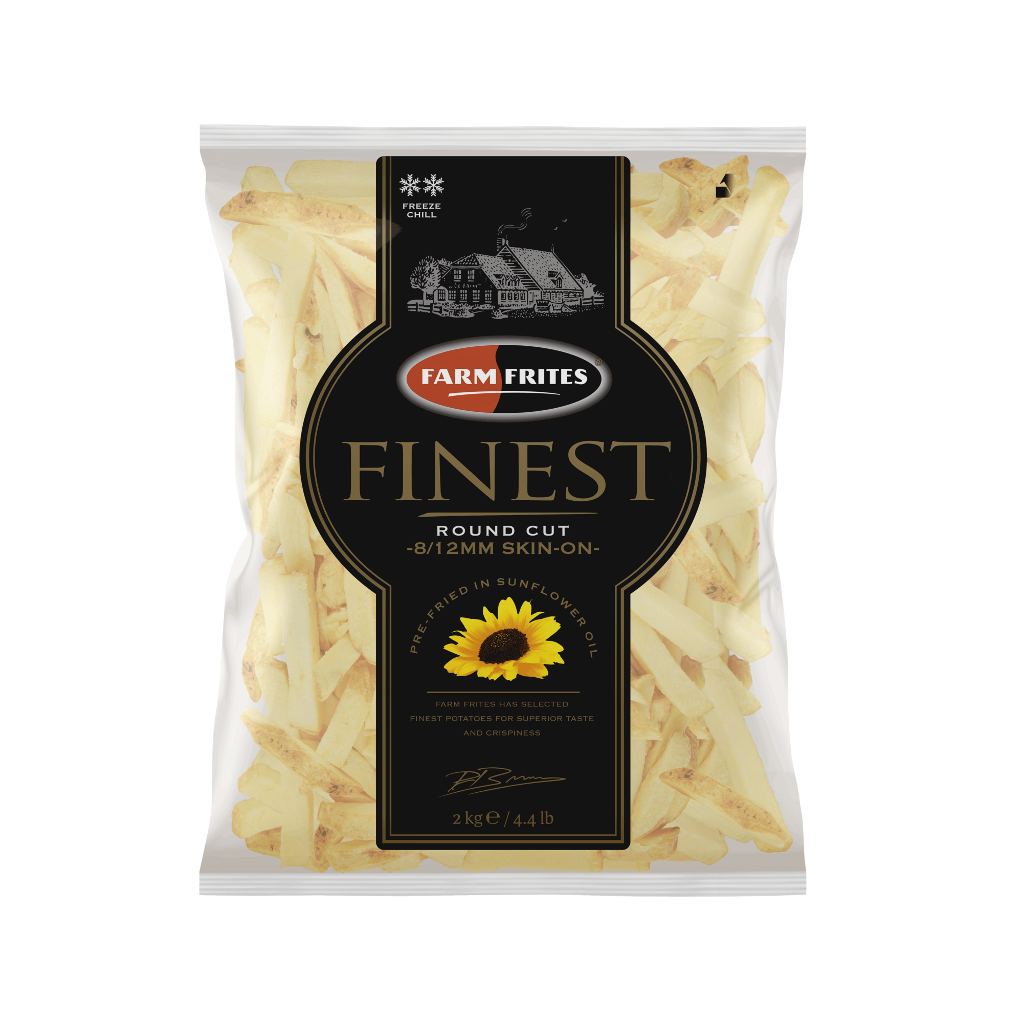 64867 Finest round cut skin-on frites 6x2 kg