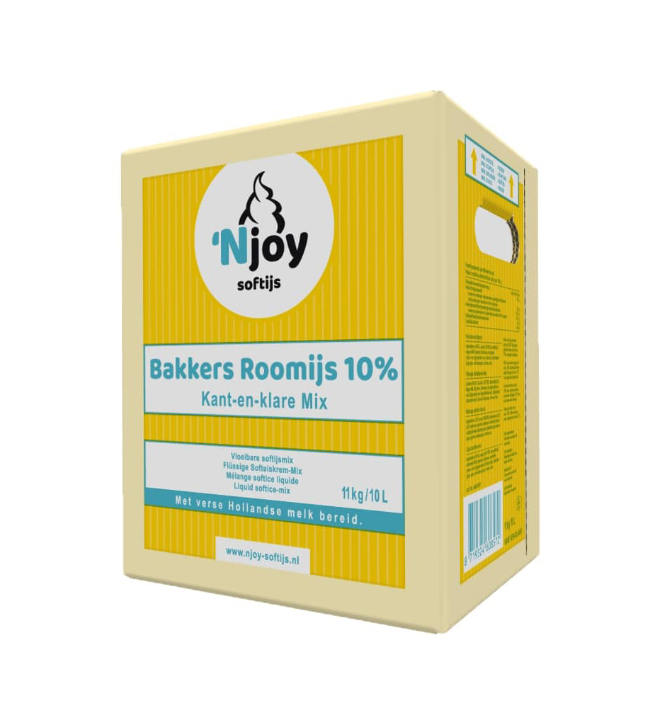 66657 Bakkers roomijsmix 10% 1x10 ltr