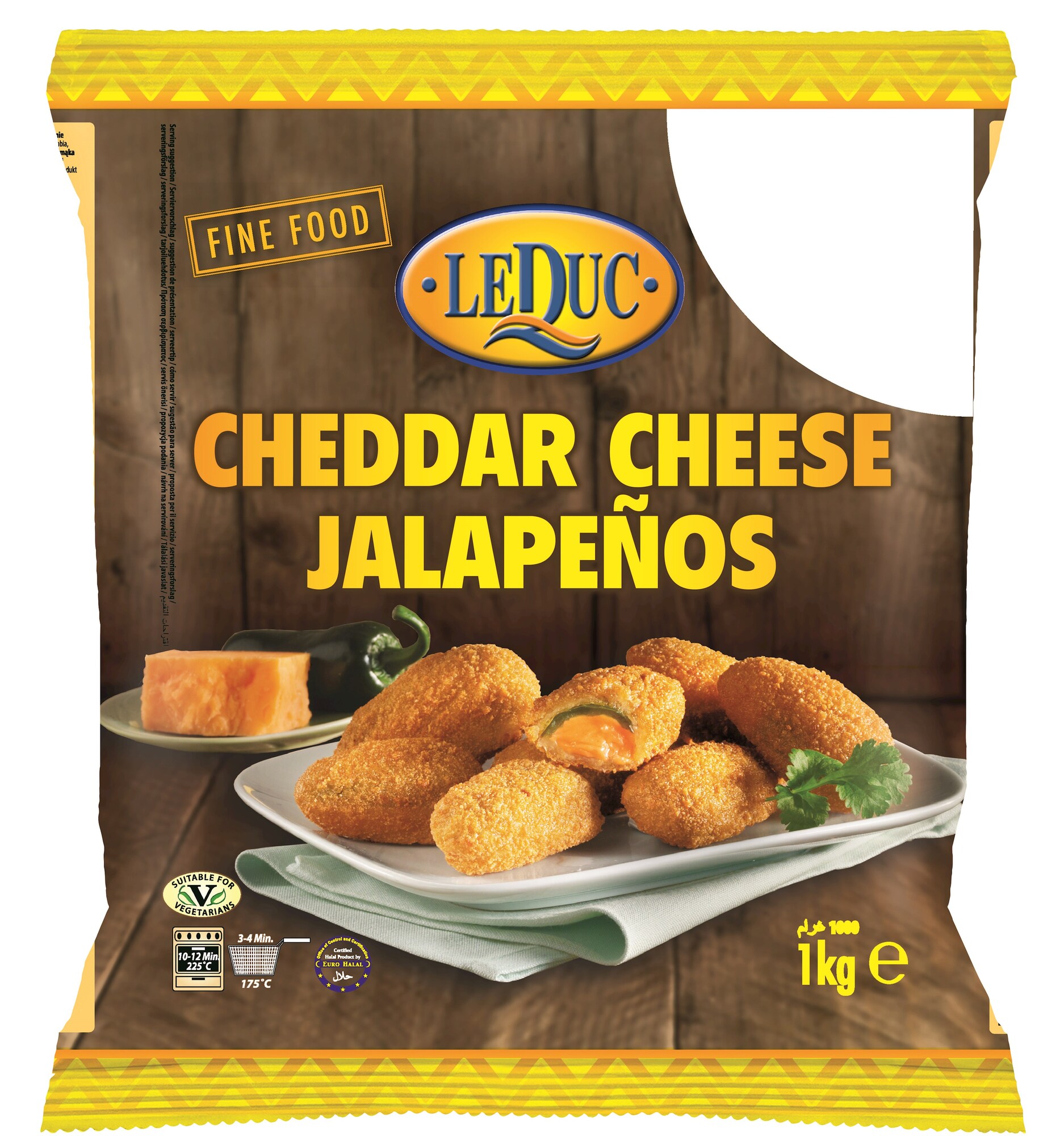 70396 Le Duc cheddar jalapenos 1kg.